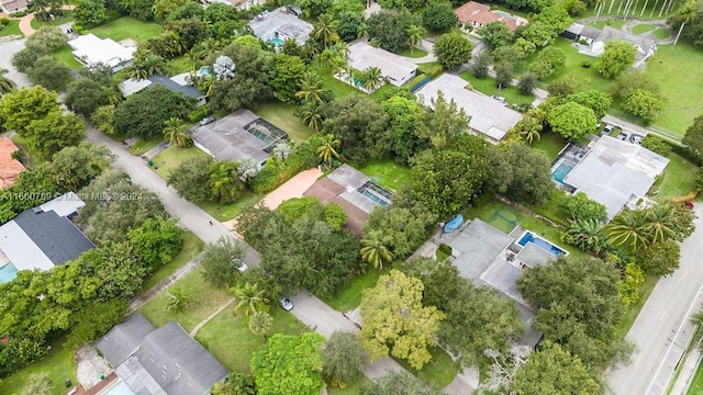 aerial view with a residential view