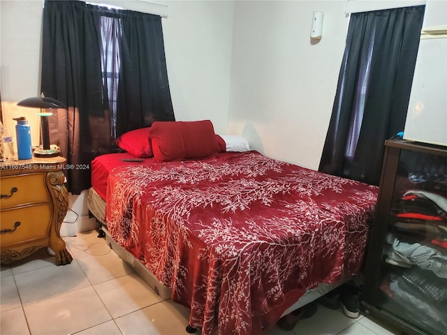 view of tiled bedroom