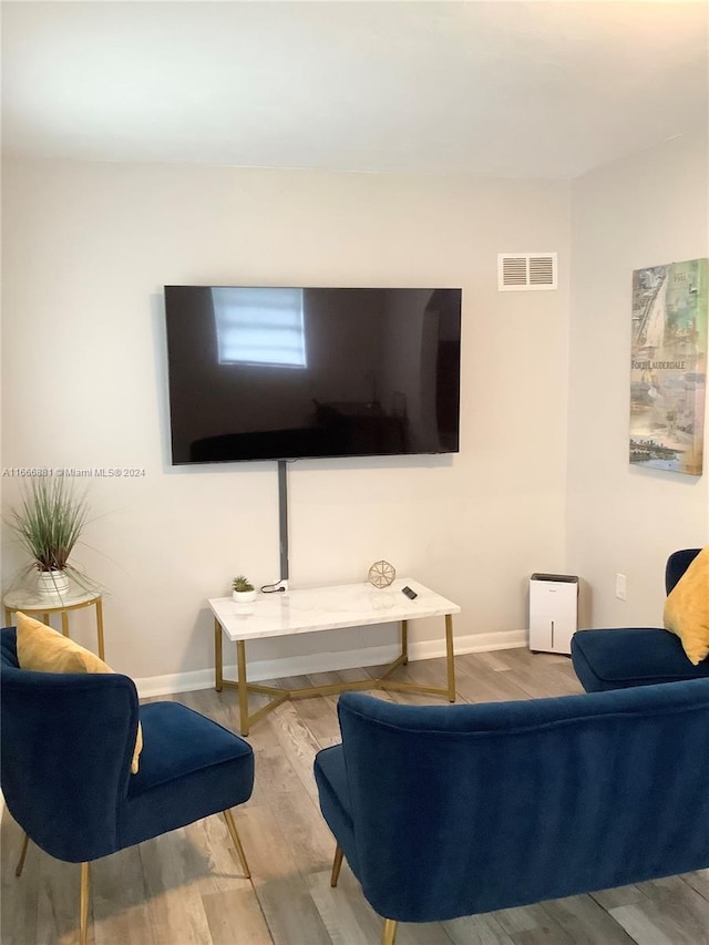 living room featuring hardwood / wood-style flooring