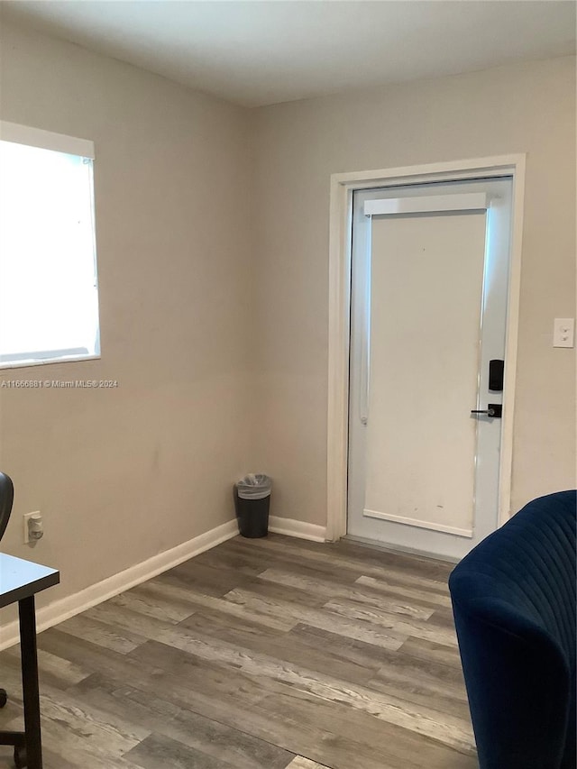 interior space featuring hardwood / wood-style floors