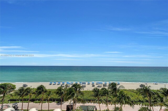 water view with a view of the beach