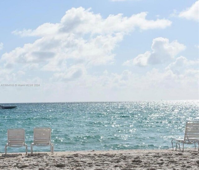 property view of water with a view of the beach