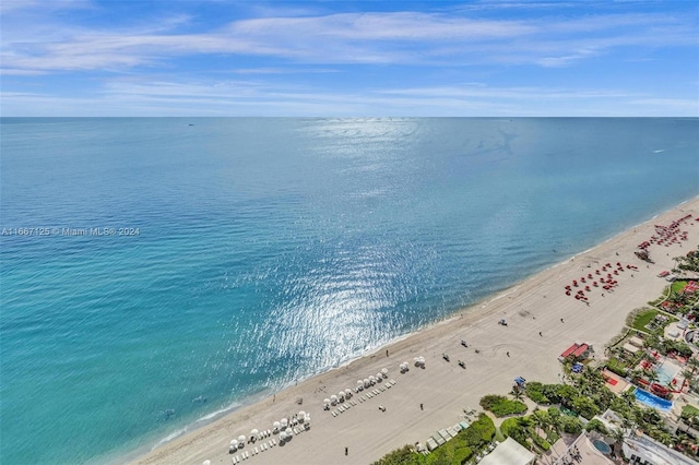 property view of water with a view of the beach