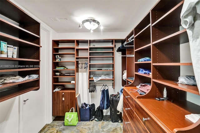 view of walk in closet