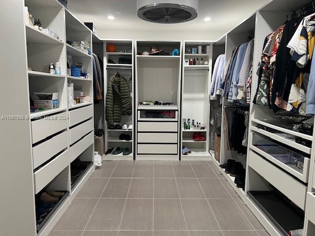 view of walk in closet