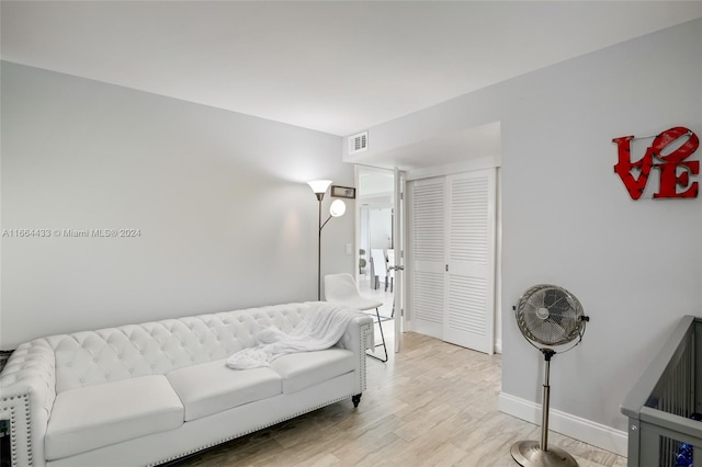 interior space with light hardwood / wood-style flooring and a nursery area