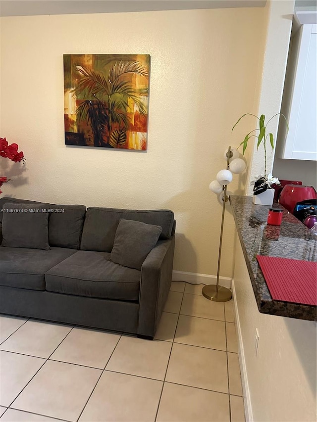 view of tiled living room