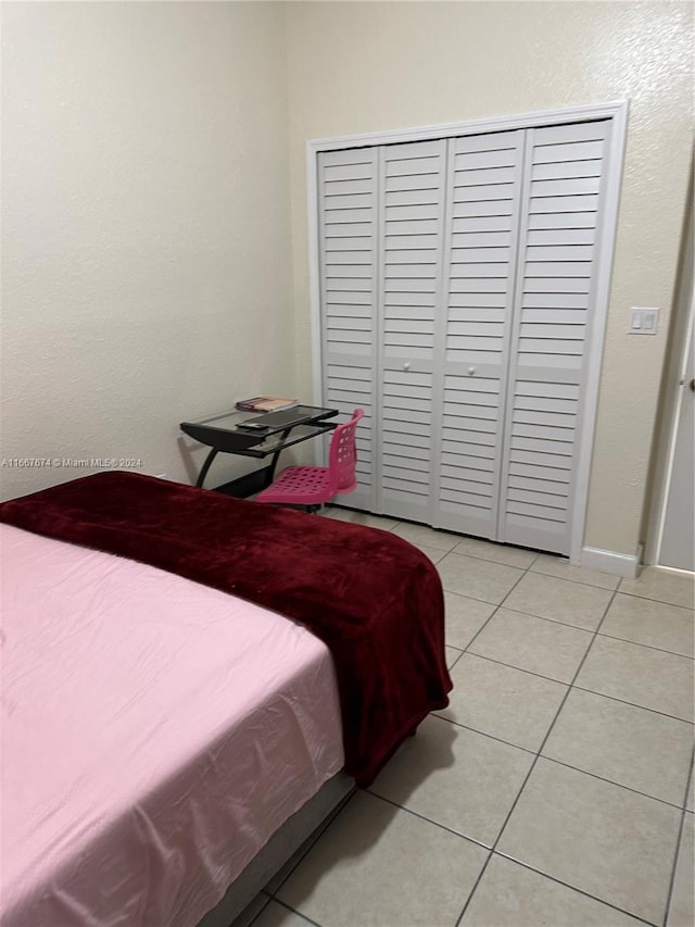 view of tiled bedroom