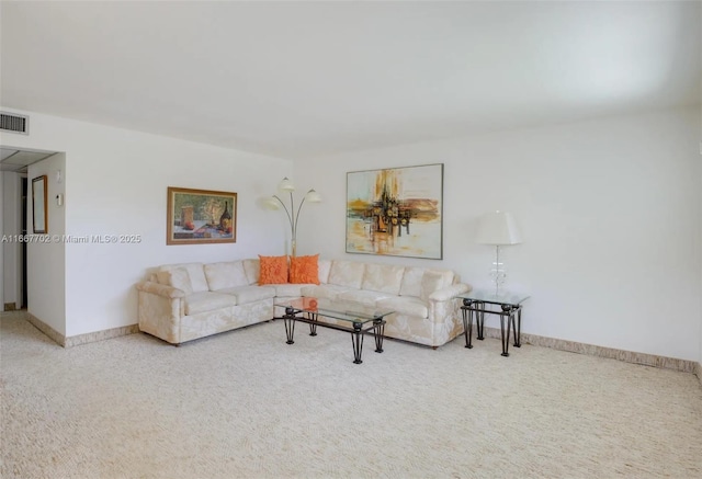 view of carpeted living room