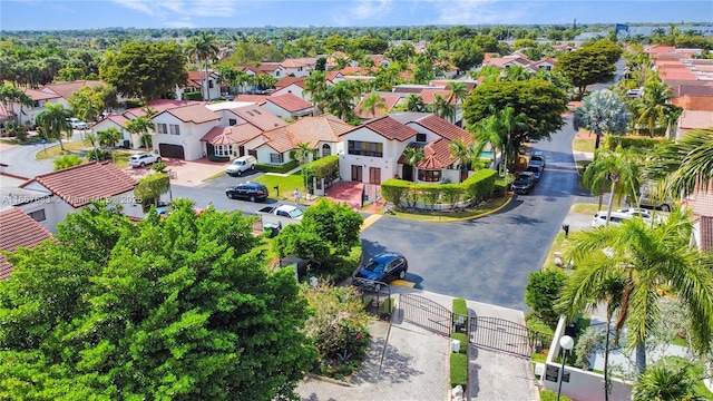 bird's eye view with a residential view