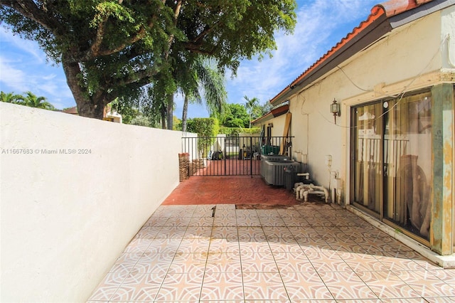 view of patio / terrace with central air condition unit