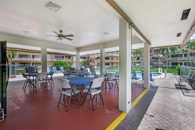5300 Washington St Unit C111, Hollywood, FL 33021 - view of patio / terrace featuring a ceiling fan