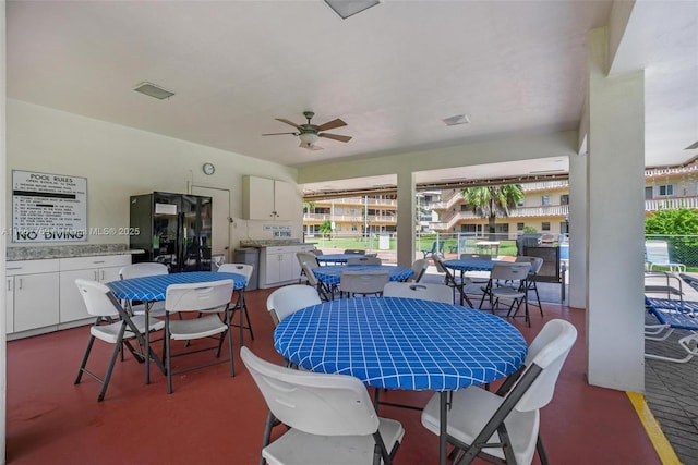 5300 Washington St Unit C111, Hollywood, FL 33021 - view of patio with outdoor dining space and ceiling fan