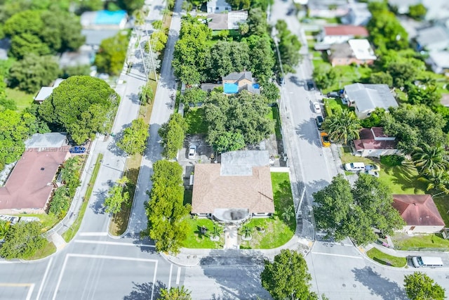 aerial view with a residential view