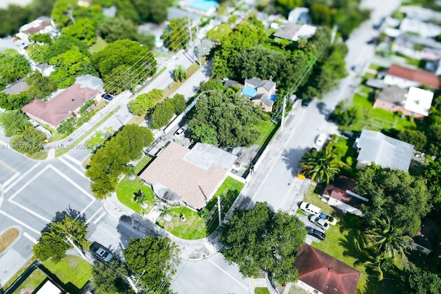 bird's eye view with a residential view