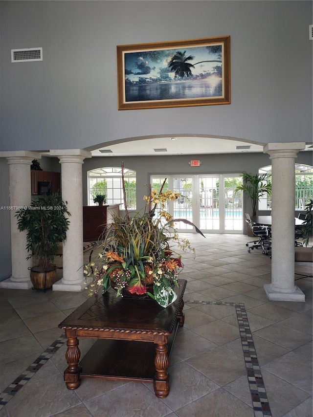 lobby featuring visible vents