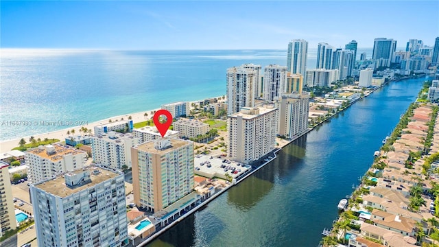 1410 S Ocean Dr Unit 503, Hollywood, FL 33019 - drone / aerial view of skyline and a large body of water
