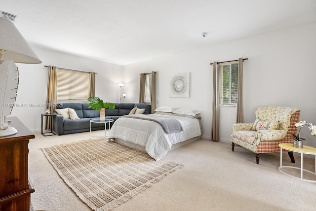 view of carpeted bedroom