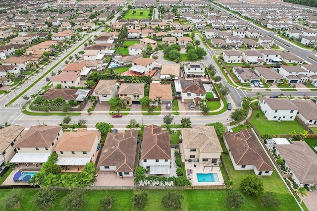 bird's eye view featuring a residential view