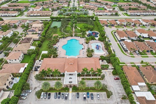 aerial view featuring a residential view