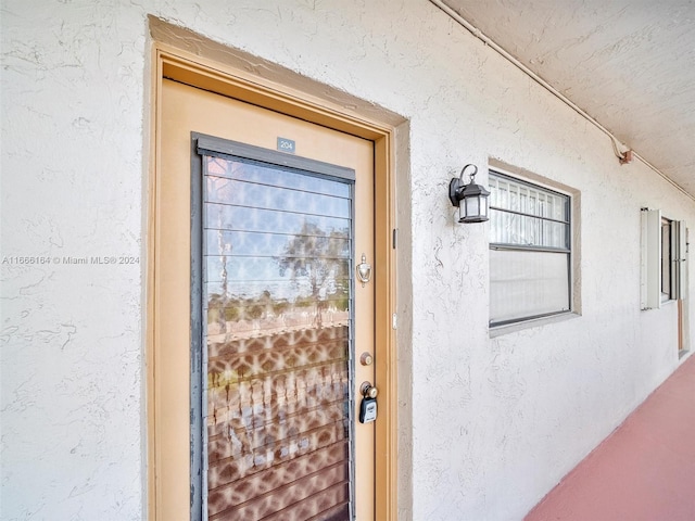 view of doorway to property