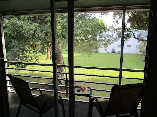 view of sunroom