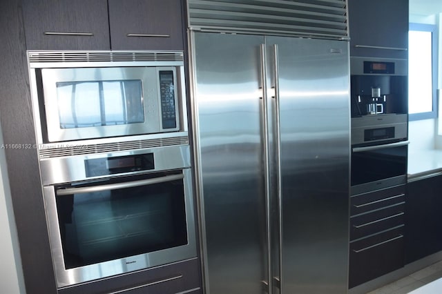 kitchen with built in appliances