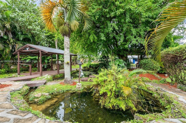 view of community featuring a gazebo