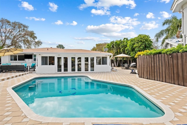 view of pool with a patio