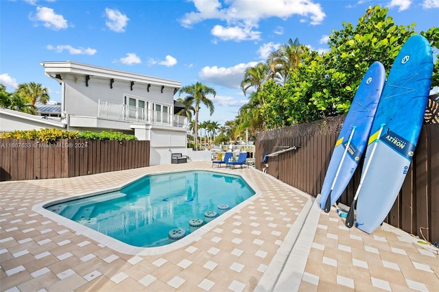 view of pool with a patio