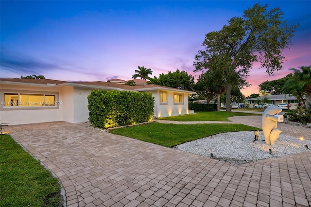 exterior space featuring a yard