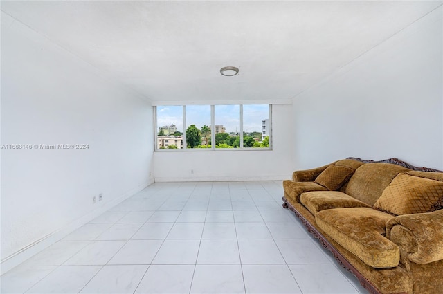 view of tiled living room