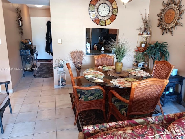 view of tiled dining room