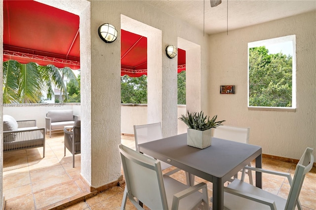 view of dining area