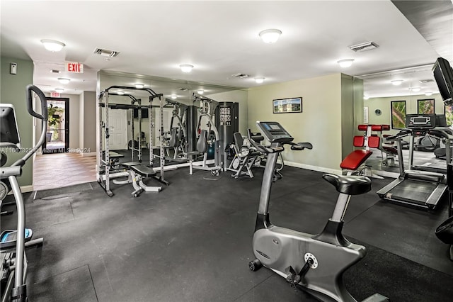 view of exercise room