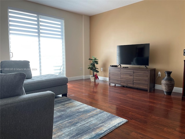 7275 SW 90th Way Unit 407, Miami, FL 33156 - living area with wood finished floors and baseboards