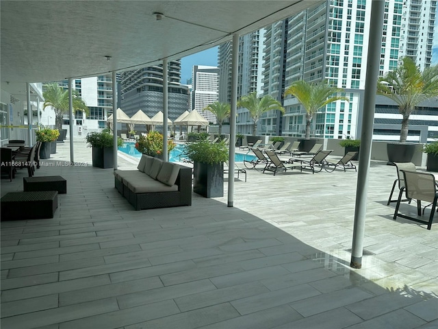 view of patio / terrace with a community pool