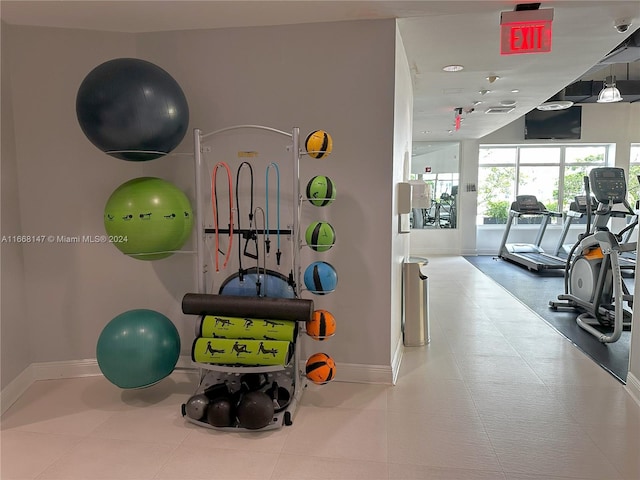 view of exercise room