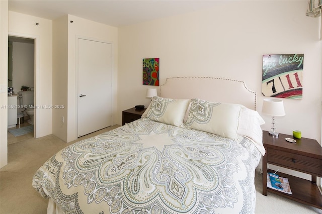 bedroom featuring carpet