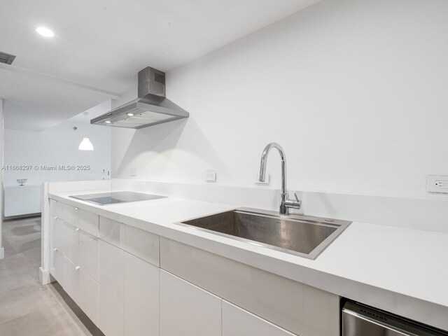 20505 E Country Club Dr Unit 531, Aventura, FL 33180 - kitchen with a sink, dishwasher, light countertops, and exhaust hood