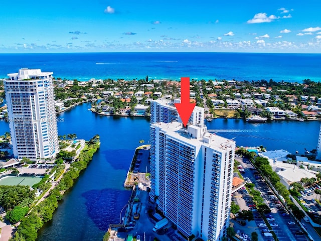 20505 E Country Club Dr Unit 531, Aventura, FL 33180 - aerial view featuring a city view and a water view