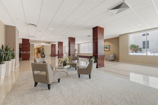 lobby featuring visible vents