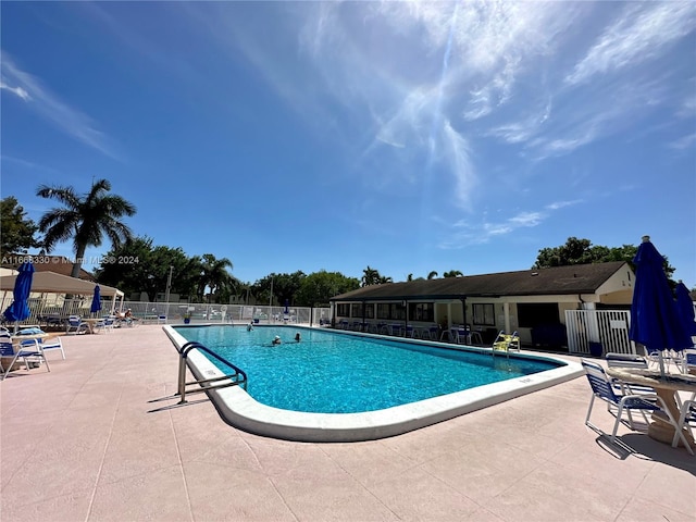 view of pool with a patio