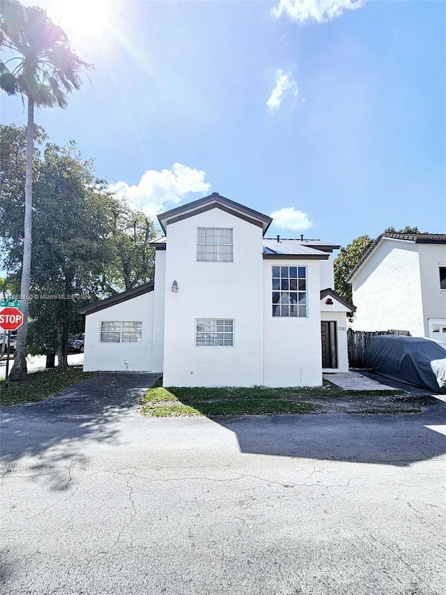 view of front of property with stucco siding