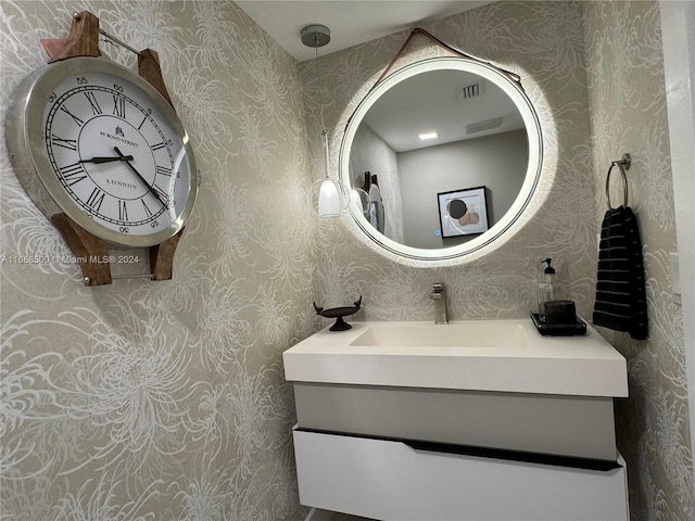 bathroom featuring vanity