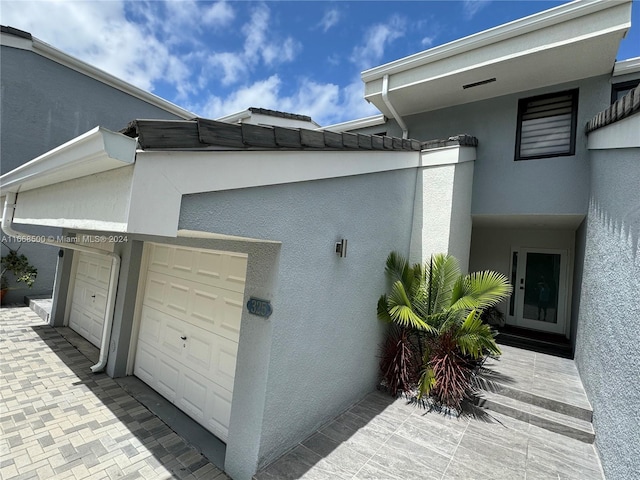 view of home's exterior featuring a garage