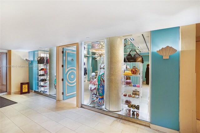 interior space featuring tile patterned floors