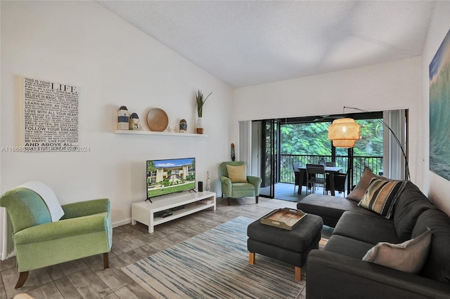 living room featuring hardwood / wood-style floors