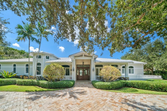 view of front of home with french doors