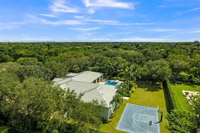 7860 SW 129th Ter, Pinecrest, FL 33156 - aerial view of property and surrounding area featuring a forest